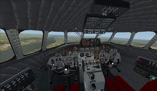 Cockpit du Constellation sous FSX